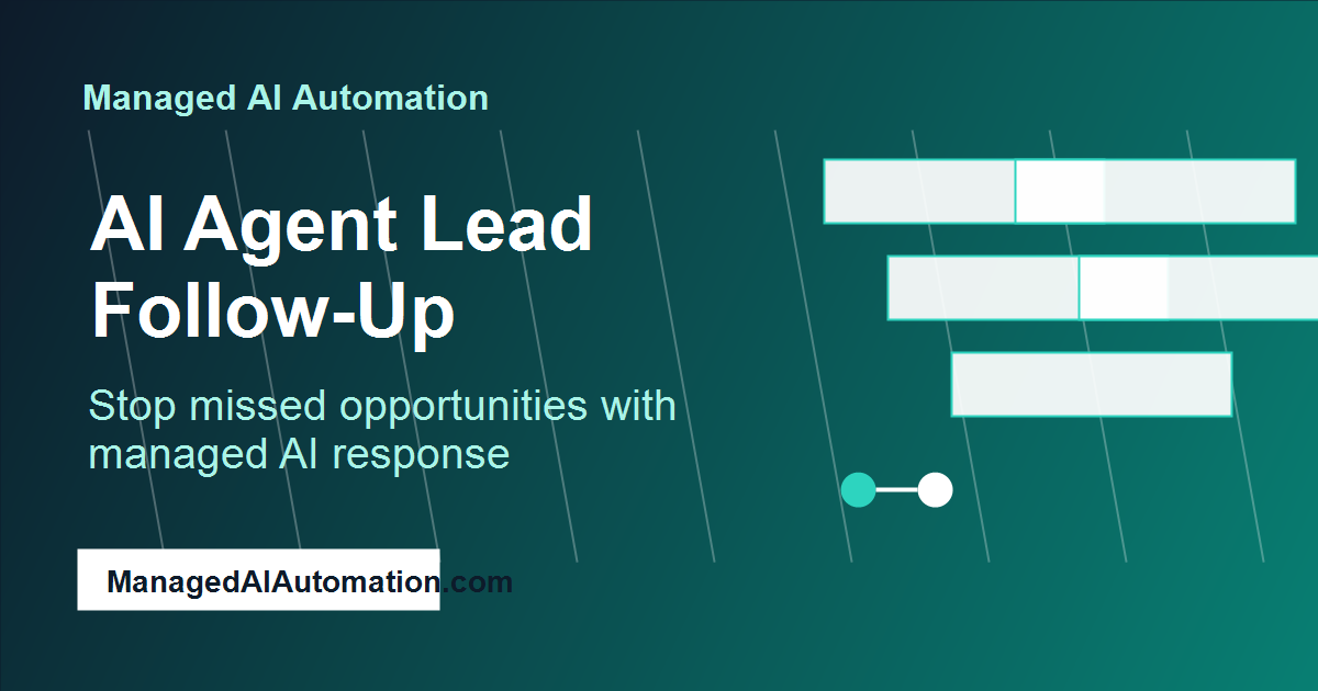 Branded graphic for AI agent lead follow-up automation